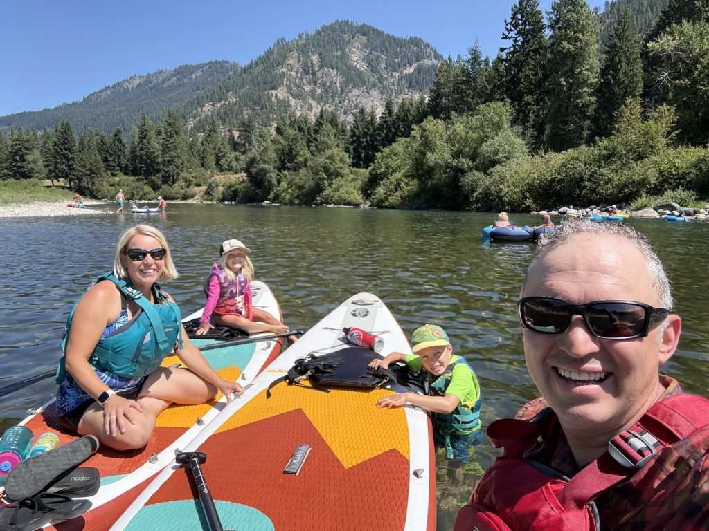 Family floating in Leavenworth
